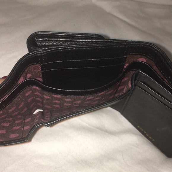 LOVE CAT Quilted Trifold Black Wallet - Picture 3 of 4